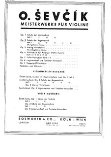 School of Bowing Technique for Violin, Op.2: Book II by Otakar Ševčík