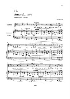 Amore!: For voice and piano by Francesco Paolo Tosti