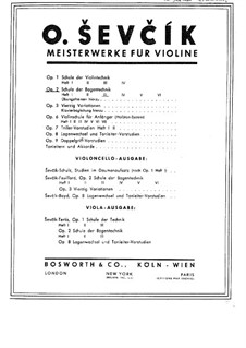 School of Bowing Technique for Violin, Op.2: Book III by Otakar Ševčík