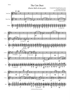 The Cats Duet (Duetto Buffo di due gatti): For alto saxophone, tenor saxophone and guitar by Gioacchino Rossini, Christopher Ernst Friedrich Weyse