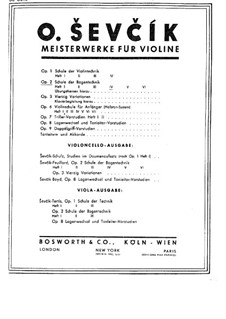 School of Bowing Technique for Violin, Op.2: Book IV by Otakar Ševčík