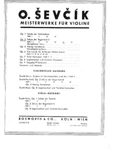 School of Bowing Technique for Violin, Op.2: Book V by Otakar Ševčík