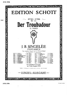 Fantasia on Themes from 'The Troubadour' by Verdi, Op.94: Score by Jean Baptiste Singelée