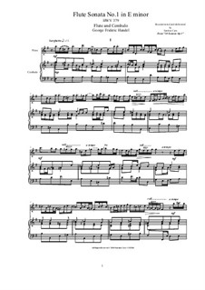 Sonata for Flute and Harpsichord in E Minor, HWV 359b Op.1 No.1b by G.F