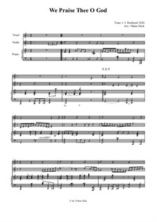 We Praise Thee o God: For vocal, violin and piano by John Jenkins Husband