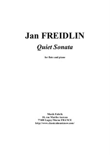 Quiet Sonata for flute and piano: Quiet Sonata for flute and piano by Jan Freidlin