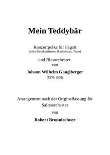 Mein Teddybär Konzertpolka für Fagott (Bassklarinette, Baritonsax, Tuba) und Blasorchester: Mein Teddybär Konzertpolka für Fagott (Bassklarinette, Baritonsax, Tuba) und Blasorchester by Johann Wilhelm Ganglberger