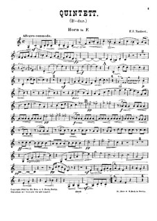 Quintet for Piano and Winds, Op.48: French horn part by Ernst Eduard Taubert