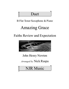 Amazing Grace: Duet (tenor sax and piano) by folklore