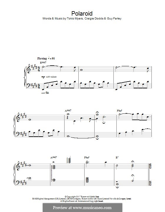 Polaroid: For piano by Craigie Dodds, Guy Farley, Tokio Myers