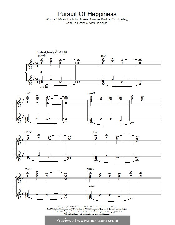 Pursuit of Happiness: For piano by Craigie Dodds, Guy Farley, Tokio Myers, Alex Hepburn, Joshua Grant