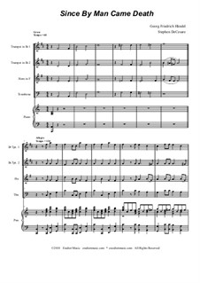 No.46 Since by Man Came Death: For brass quartet by Georg Friedrich Händel