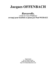 Barcarole: Version for oboe and piano by Jacques Offenbach