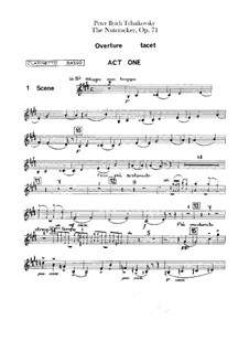 Complete Ballet: Bass clarinet part by Pyotr Tchaikovsky