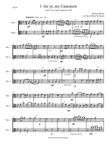 12 easy Canzonets: For viola duo by Thomas Morley