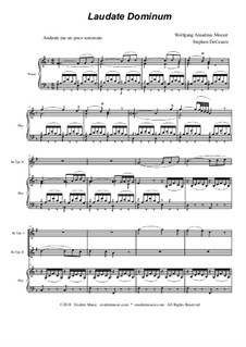 Vesperae solennes de confessore, K.339: Laudate Dominum, duet for Bb-trumpet - piano accompaniment by Wolfgang Amadeus Mozart