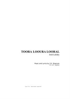 Too-Ra-Loo-Ra-Loo-Ral (That's an Irish Lullaby): For SATB choir by James Royce Shannon