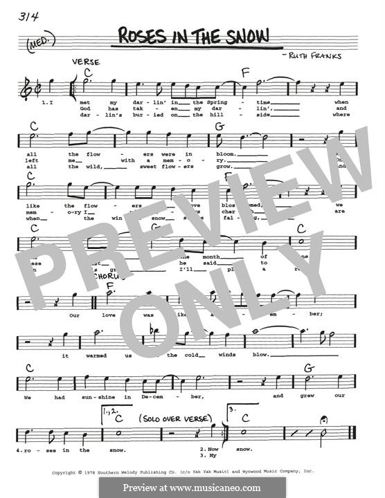 Roses in the Snow by R. Franks sheet music on MusicaNeo