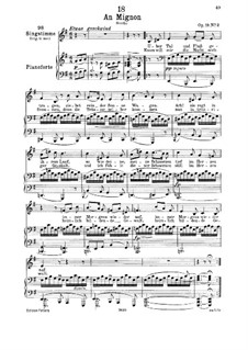 To Mignon, D.161 Op.19 No.2: For low voice and piano by Franz Schubert