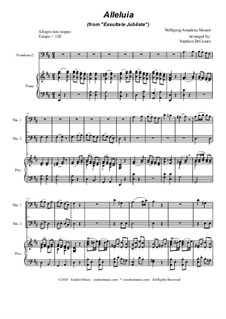 Exsultate, jubilate, K.165: Alleluia, trombone duet by Wolfgang Amadeus Mozart