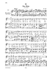 Das Echo (The Echo), D.868 Op.130: For low voice and piano by Franz Schubert