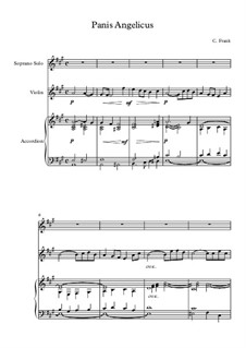 Panis Angelicus (O Lord Most Holy): For soprano, violin and piano by César Franck