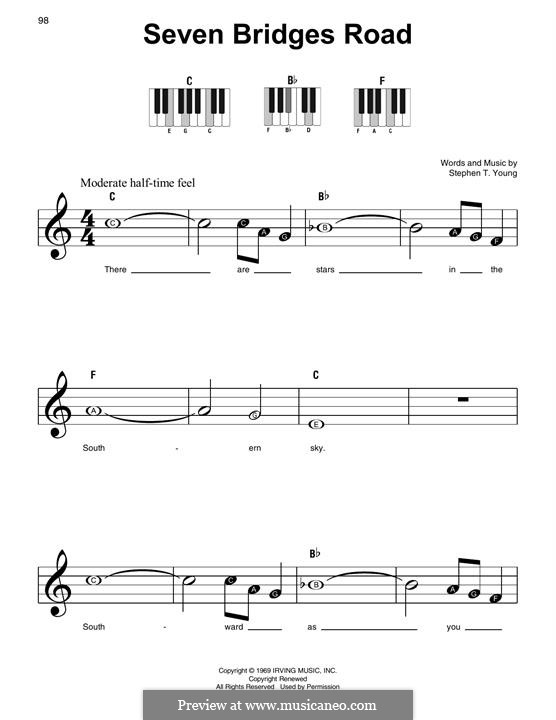 Seven Bridges Road (The Eagles): For piano by Stephen T. Young