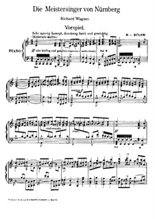 Fragments: Introduction to Act I, for piano by Richard Wagner