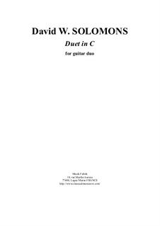 Duet in C for two guitars:  Duet in C for two guitars by David W Solomons