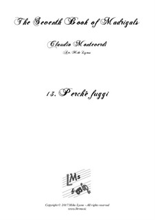 Book 7 (Concerto), SV 117–145: No.13 Perchè Fuggi by Claudio Monteverdi