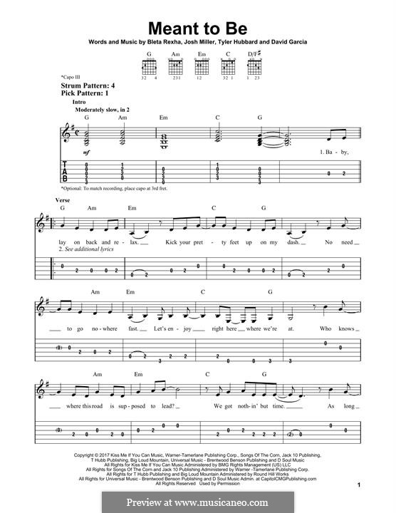 Meant To Be Bebe Rexha Feat Florida Georgia Line By J Miller T Hubbard Bebe Rexha D Garcia On Musicaneo