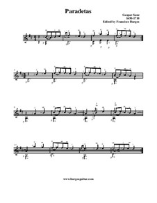 Paradetas: For guitar by Gaspar Sanz