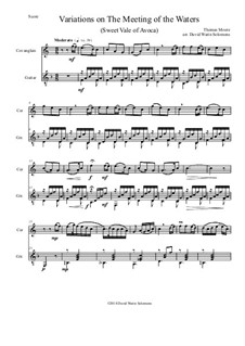 The meeting of the waters: Variations, for cor anglais and guitar by Thomas Moore