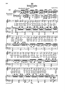 Dithyramb, D.801 Op.60 No.2: For low voice and piano by Franz Schubert