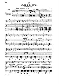 Drang in die Ferne (Longing to Escape), D.770 Op.71: For low voice and piano by Franz Schubert