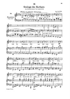 No.3 An die Türen will ich schleichen: F minor, for low voice and piano by Franz Schubert