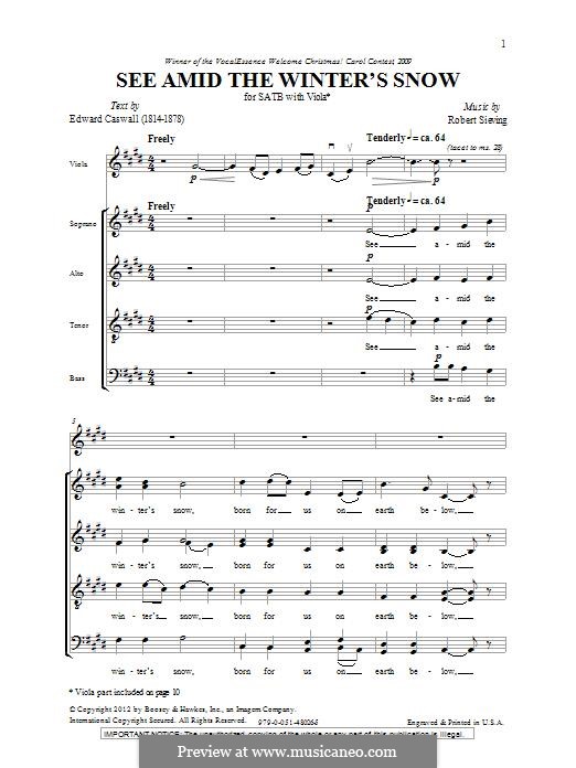 See Amid the Winter's Snow: For mixed choir by Robert Seiving