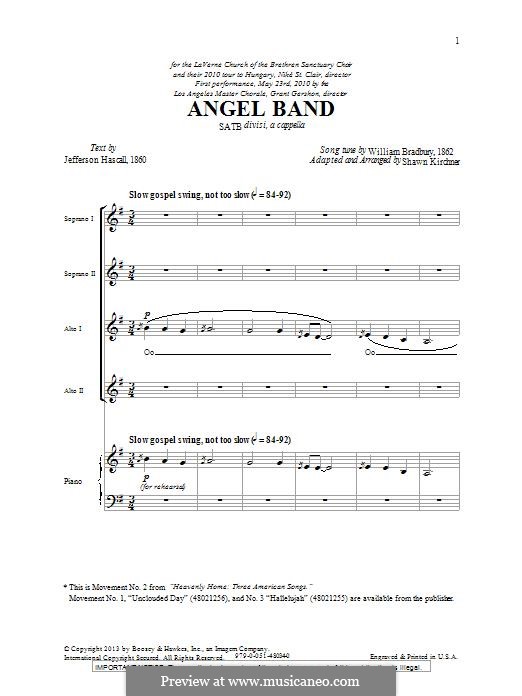 Angel Band: For mixed choir by William Batchelder Bradbury