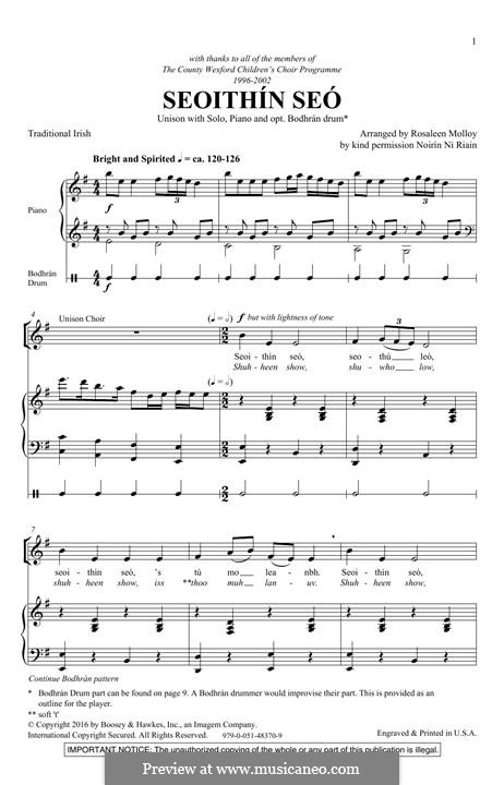 Seoithin Seo: For voices and piano by folklore