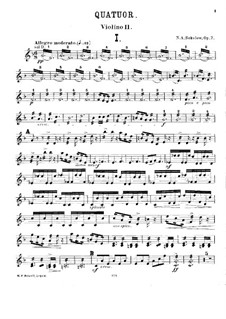 String Quartet No.1 in F Major, Op.7: Violin II part by Nikolay Sokolov