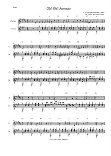 Oh! Oh! Antonio: For clarinet and guitar by C. W. Murphy, Dan Lipton