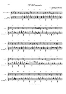 Oh! Oh! Antonio: For alto saxophone and guitar (Capo on 3) by C. W. Murphy, Dan Lipton