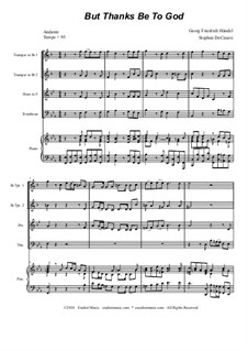 No.51 But Thanks be to God: For brass quartet by Georg Friedrich Händel