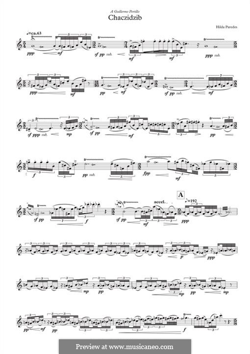 Chaczidzib: For flute piccolo by Hilda Paredes