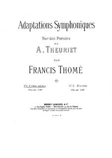 L'adieu aux bois: L'adieu aux bois by Francis Thomé