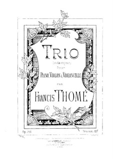 Piano Trio in A Major, Op.121: Violin part by Francis Thomé