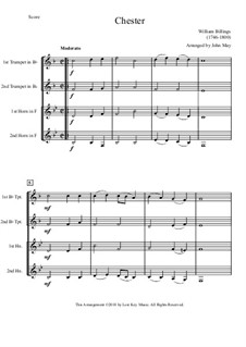 Chester: For quartet by William Billings