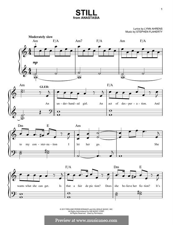 Still Musical Notes Still by L. Ahrens, S. Flaherty - sheet music on MusicaNeo