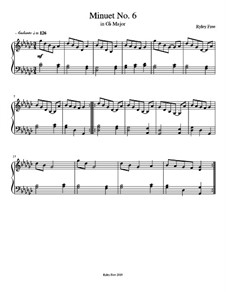 Minuet in G Flat Major No.6: Minuet in G Flat Major No.6 by Ryley Free