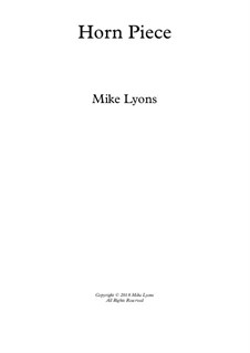 Horn Piece: For horn quartet by Mike Lyons
